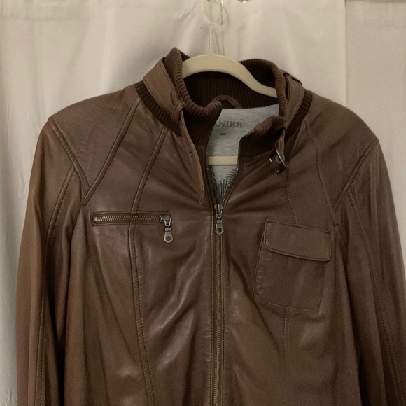 Danier Brown Leather Jacket Size M - Picture 6 of 15